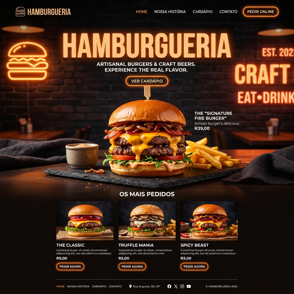 Mockup Hamburgueria