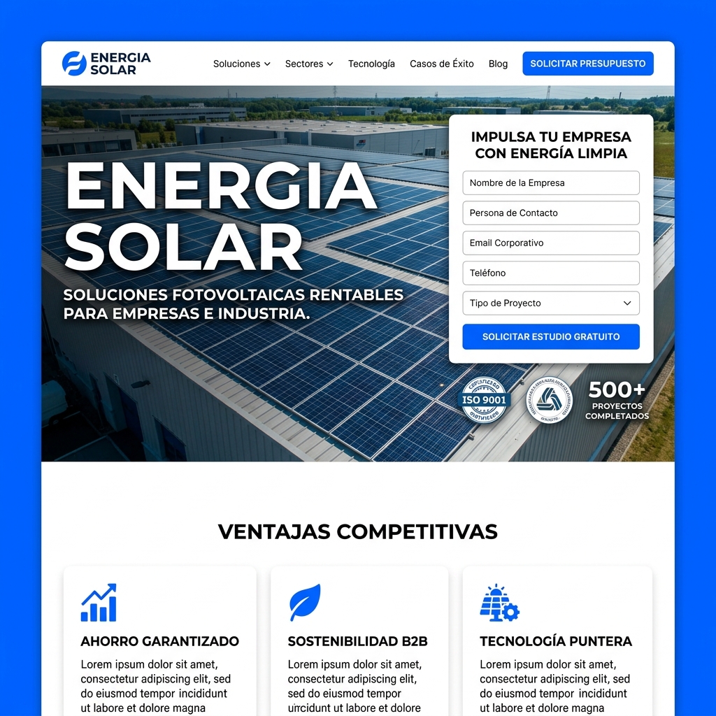 Mockup Energia Solar B2B